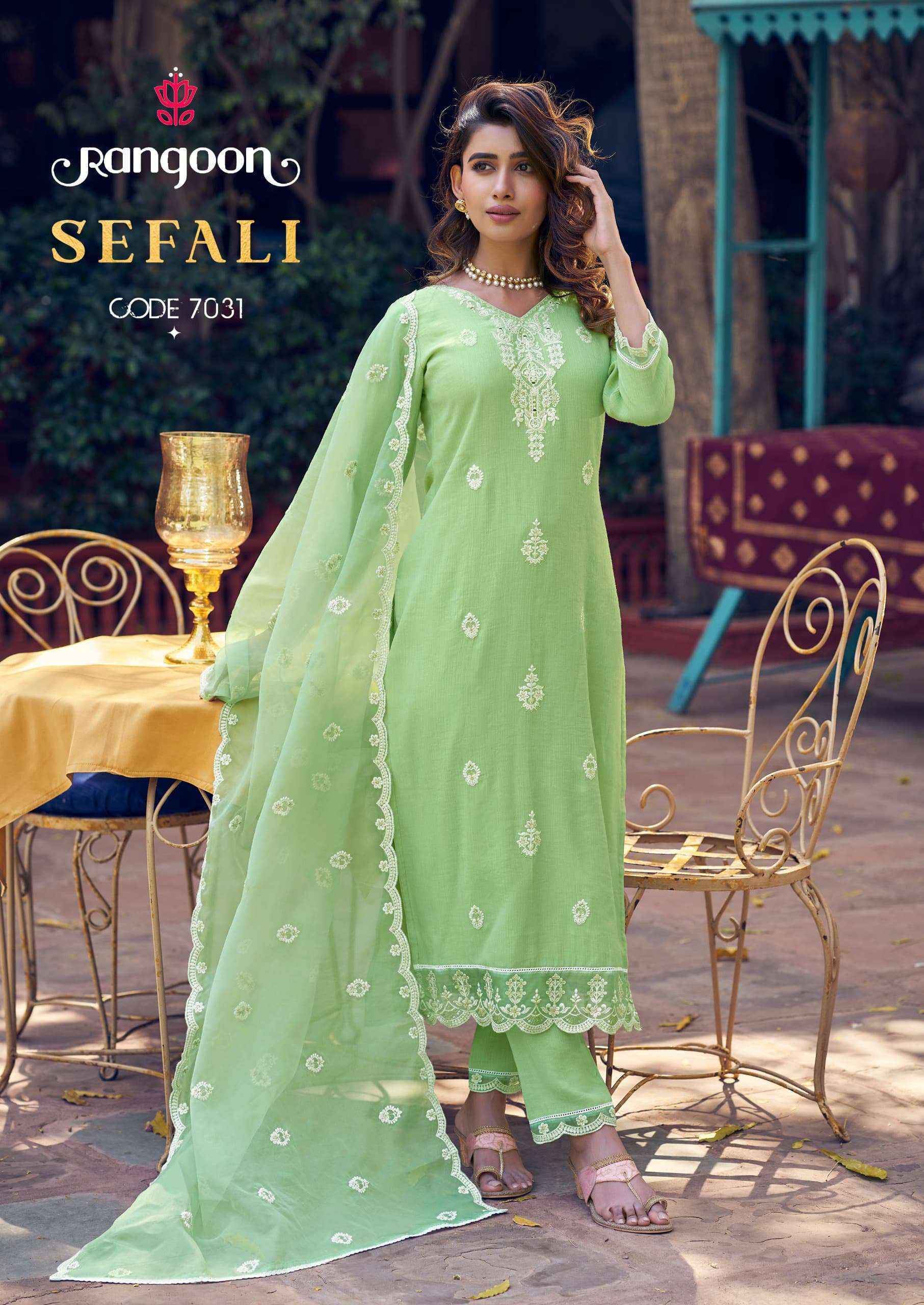 Rangoon Sefali Viscose Readymade Suit (4 pcs Catalogue)