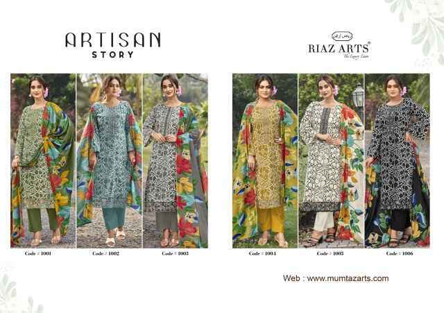 Riaz Arts Artisan Story Cotton Dress Material 6 Pcs Catalogue