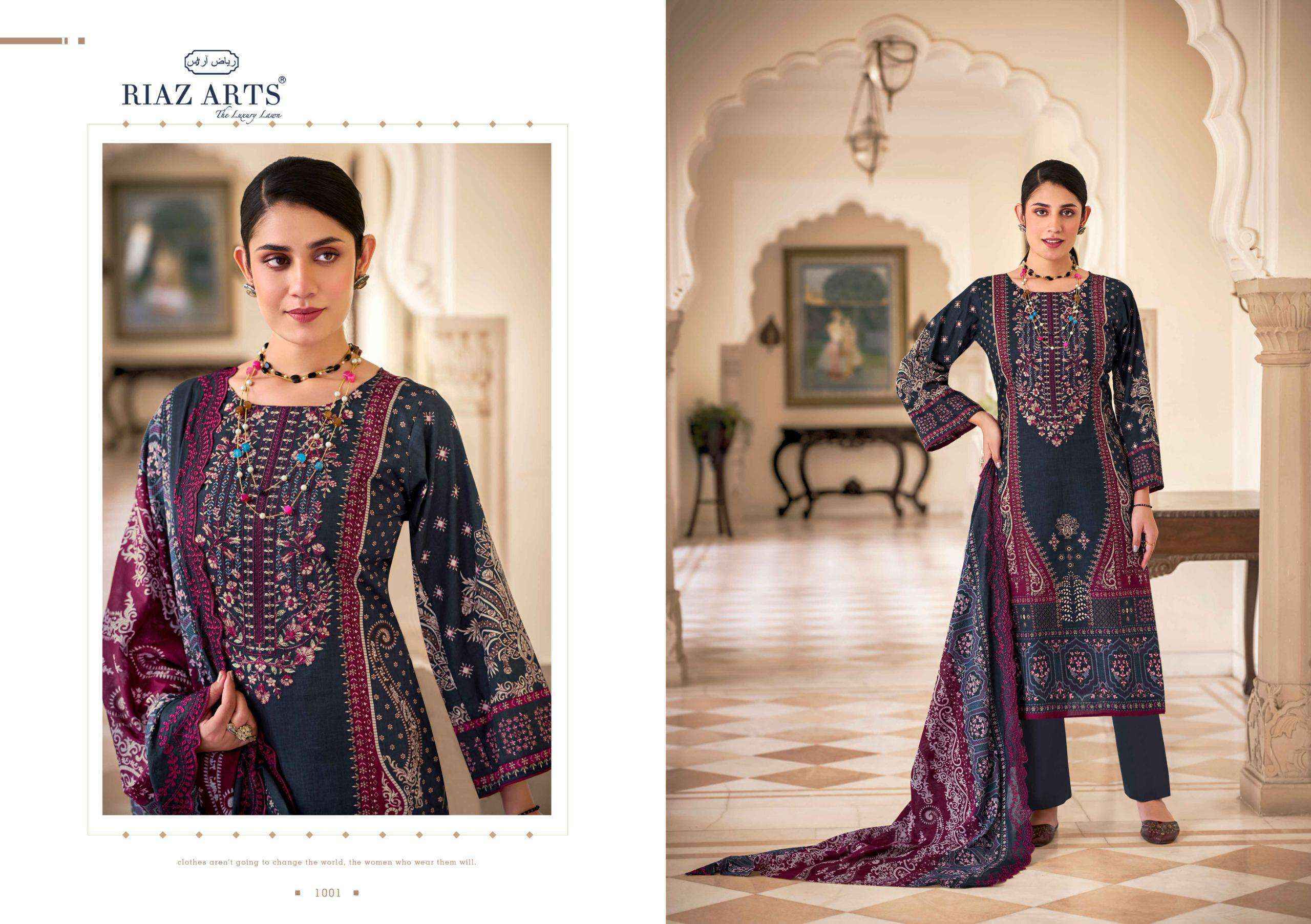 Riaz Arts Bin Saeed Vol-9 Cotton Dress Material (6 pcs Catalogue)