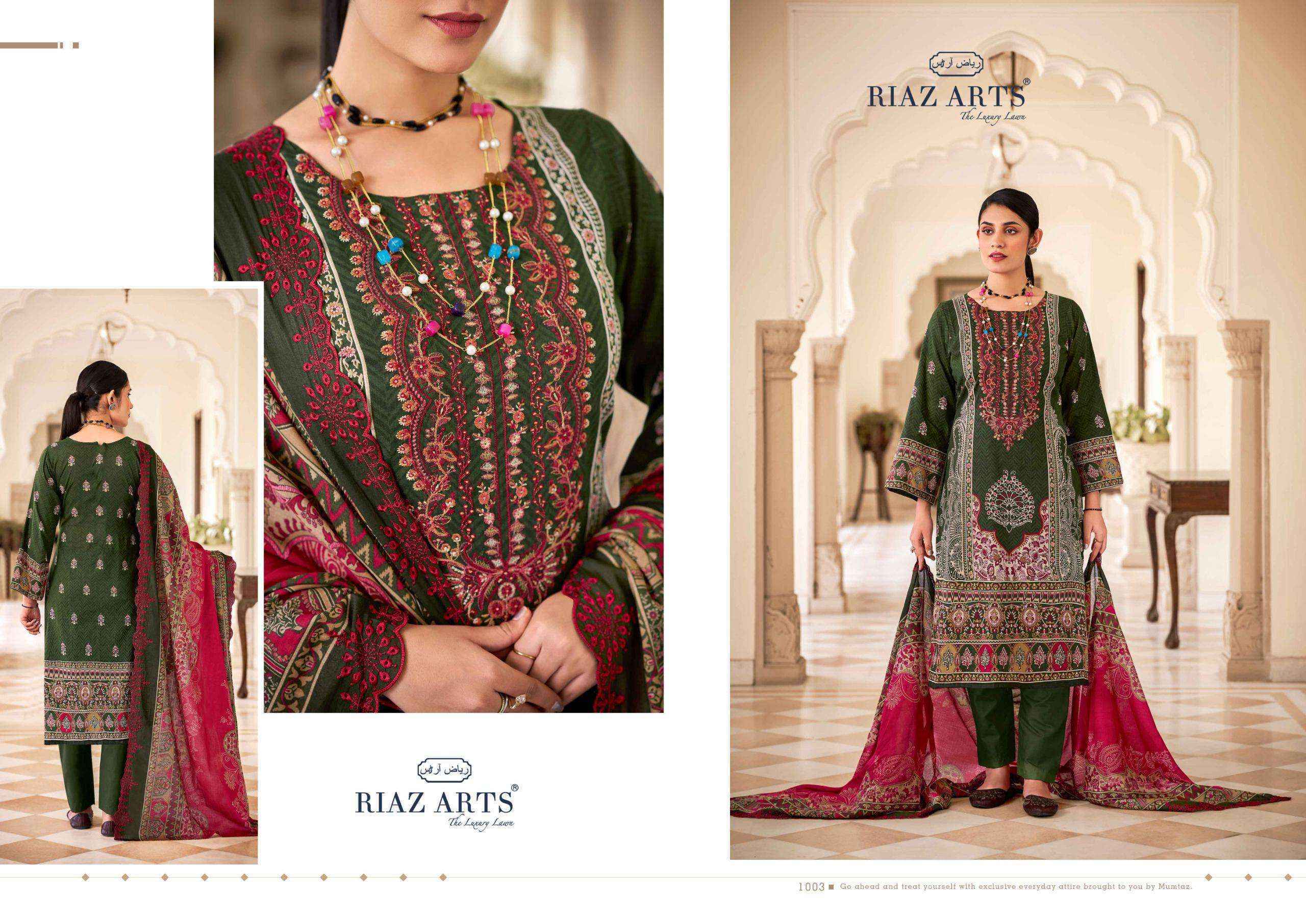 Riaz Arts Bin Saeed Vol-9 Cotton Dress Material (6 pcs Catalogue)