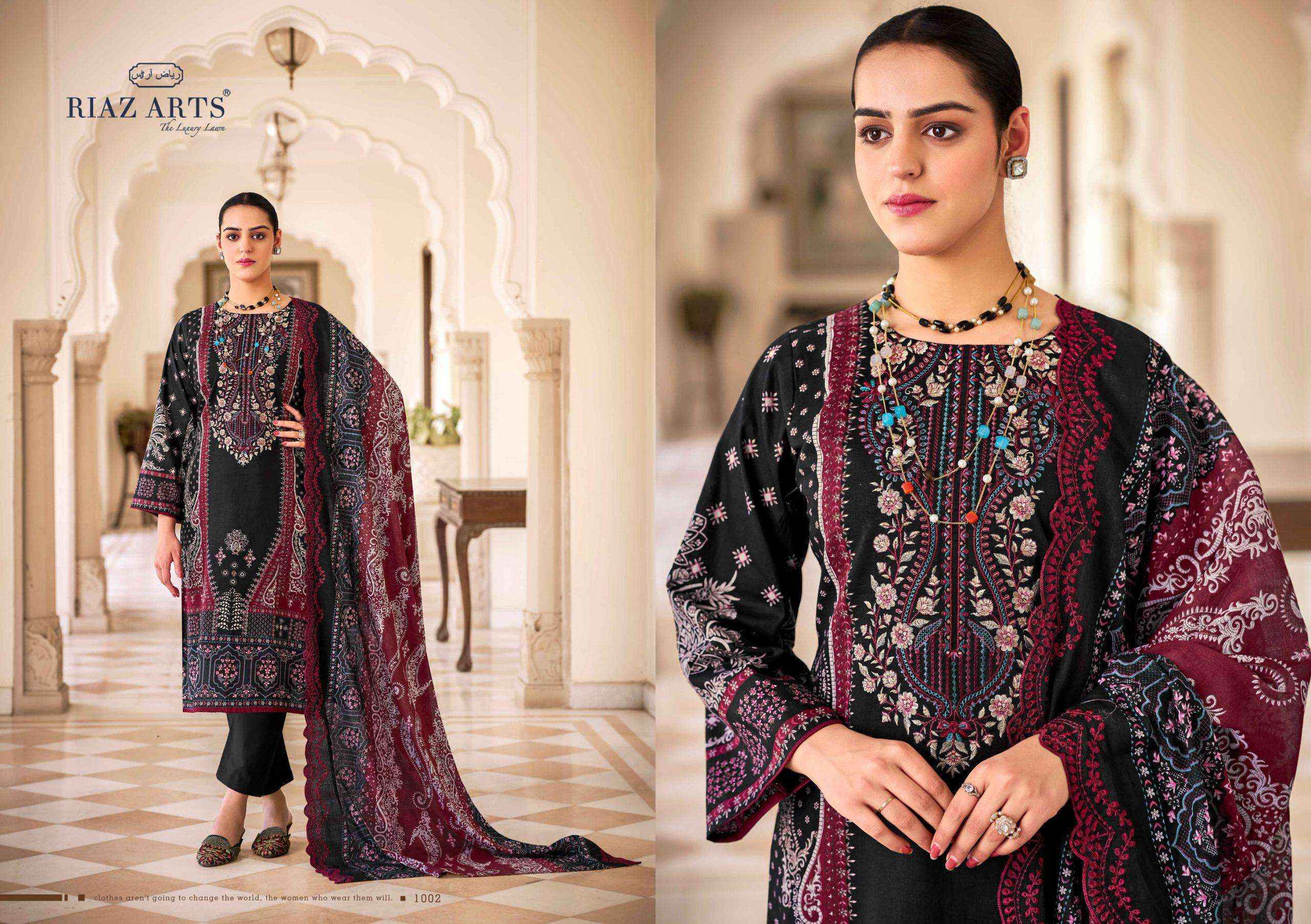 Riaz Arts Bin Saeed Vol-9 Cotton Dress Material (6 pcs Catalogue)