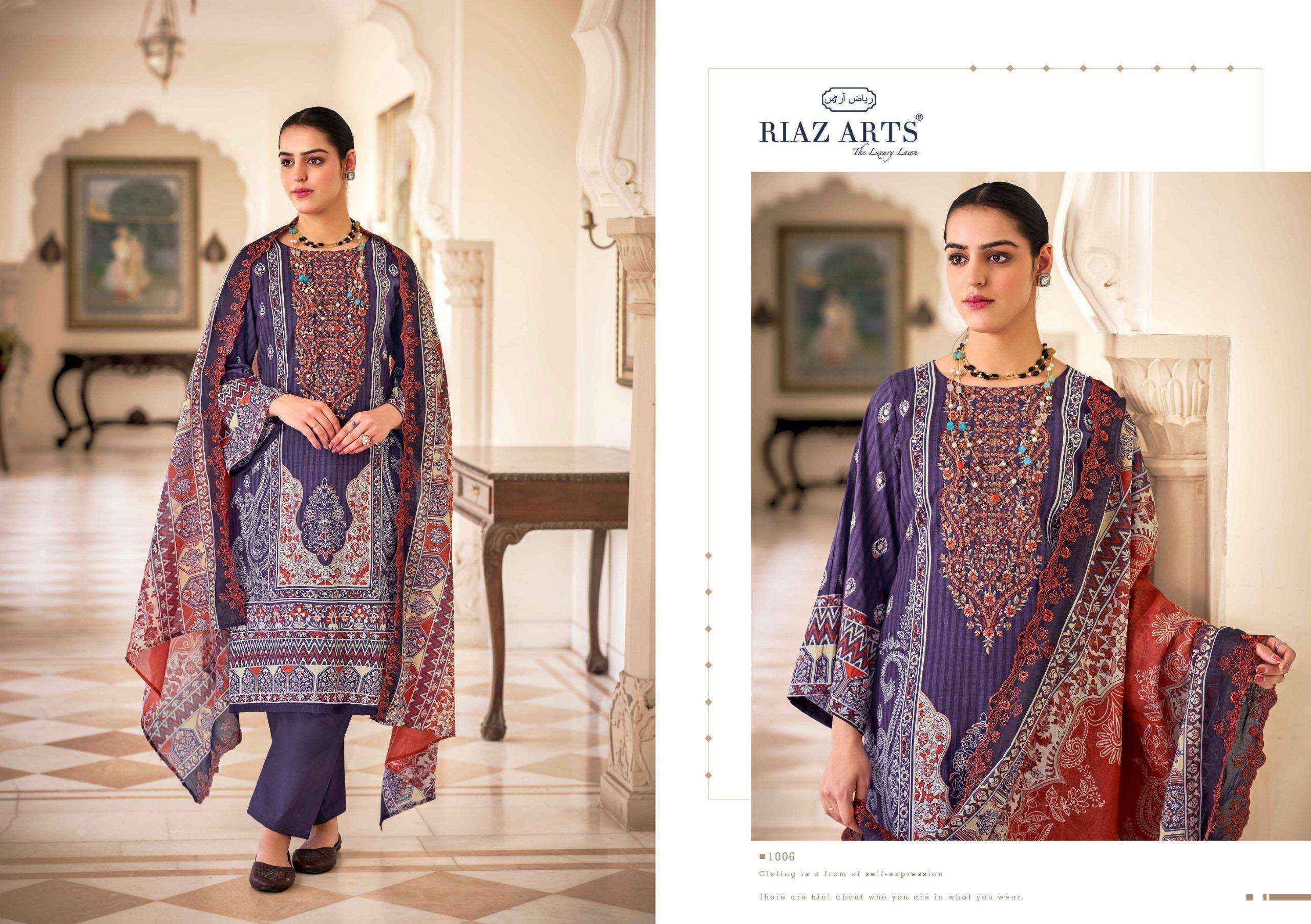 Riaz Arts Bin Saeed Vol-9 Cotton Dress Material (6 pcs Catalogue)