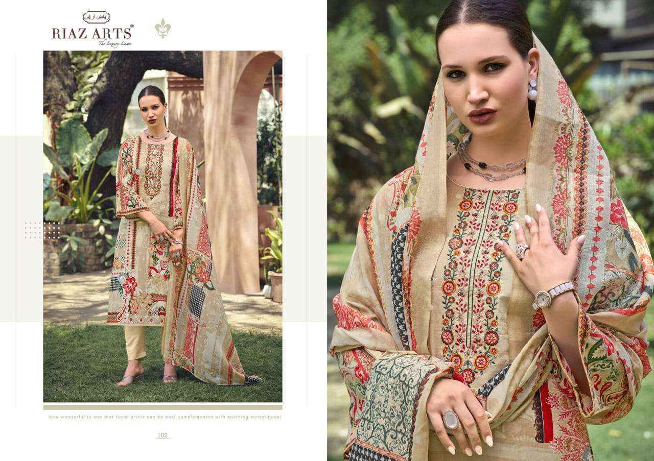 Riaz Arts Musafir Vol-25 Lawn Cotton Dress Material (4 pcs Catalogue)