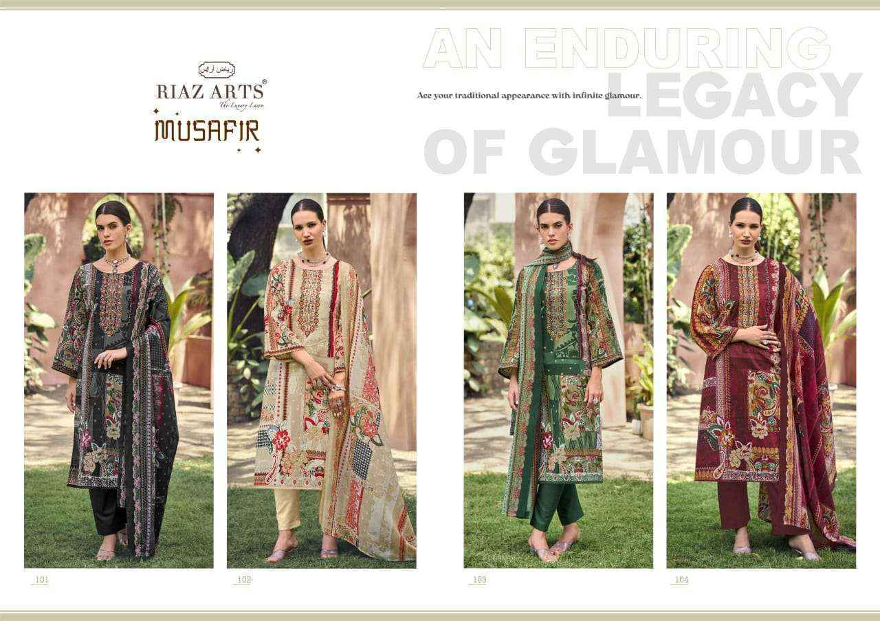 Riaz Arts Musafir Vol-25 Lawn Cotton Dress Material (4 pcs Catalogue)