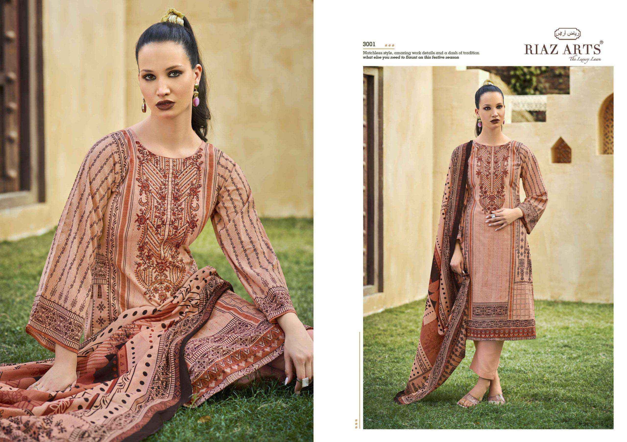 Riaz Arts Musafir Vol-25 Lawn Cotton Dress Material (6 pcs Catalogue)