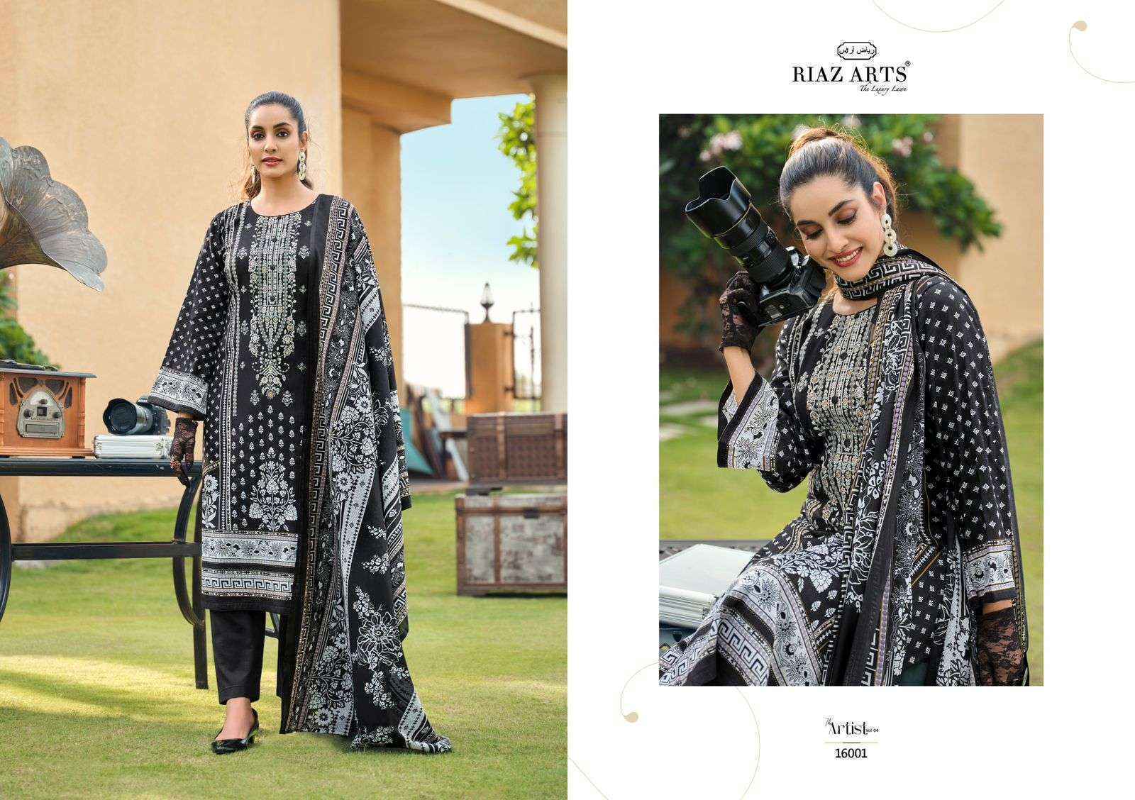 Riaz Arts The Artist Vol 4 Lawn Cotton Dress Material 8 pcs Catalogue