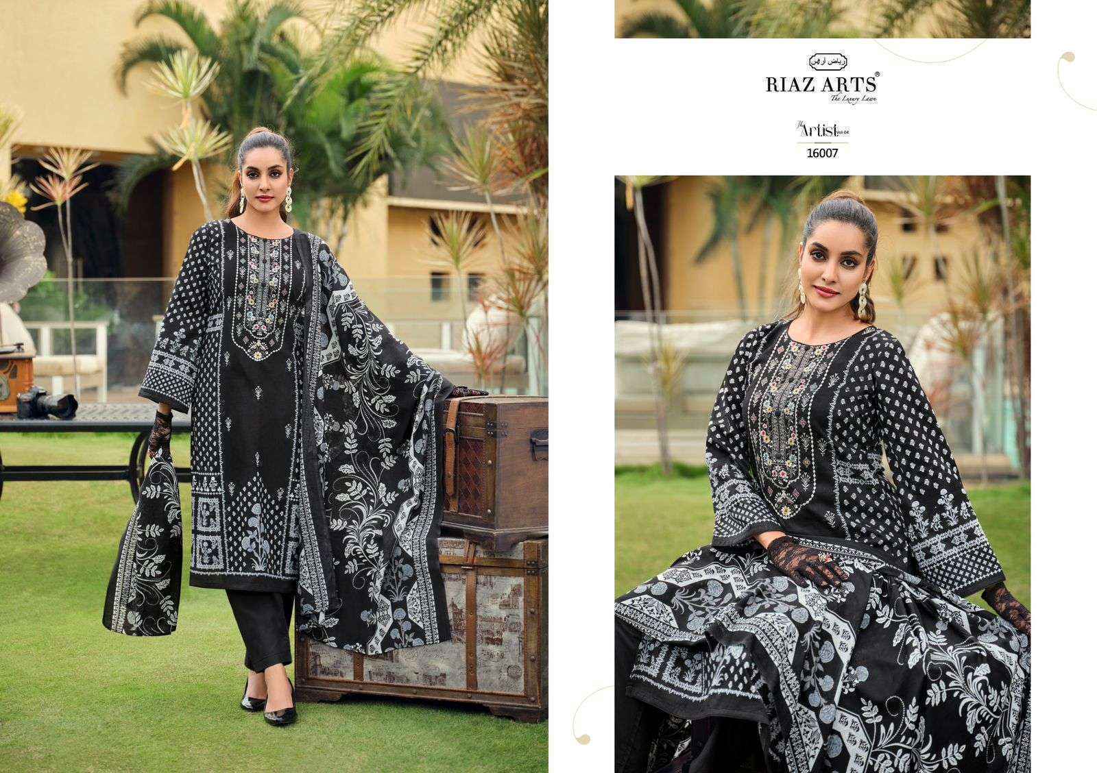 Riaz Arts The Artist Vol 4 Lawn Cotton Dress Material 8 pcs Catalogue