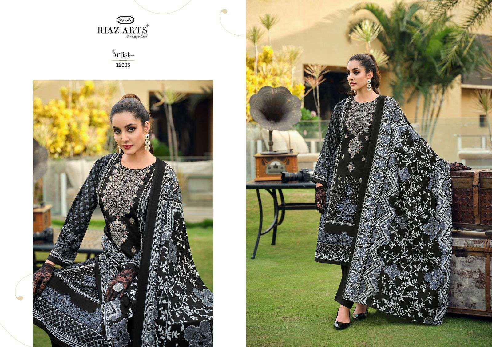 Riaz Arts The Artist Vol 4 Lawn Cotton Dress Material 8 pcs Catalogue