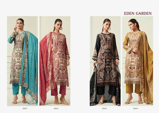Rupali Fashion Eden Garden Viscouse Musline Dress Material 4 pcs Catalogue