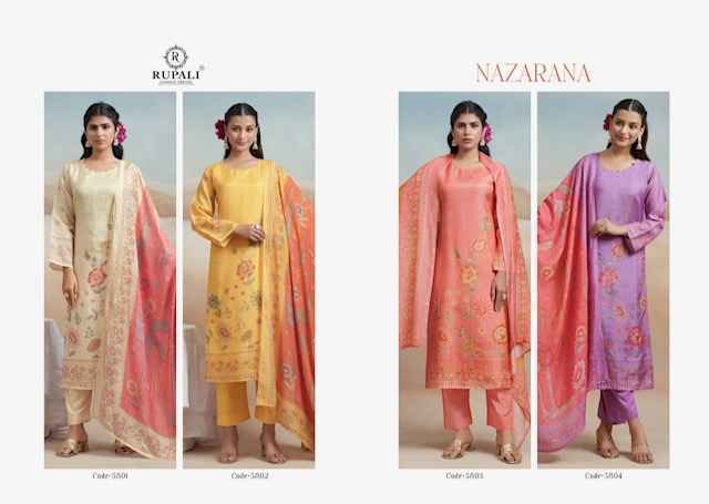 Rupali Fashion Nazarana Viscouse Dress Material (4 pcs Catalogue)