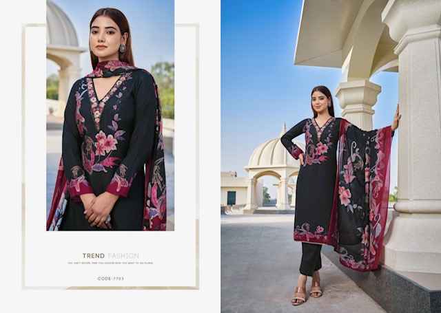 Rupali Fashion Raahi Vol-3 Musline Dress Material (5 pcs Catalogue)