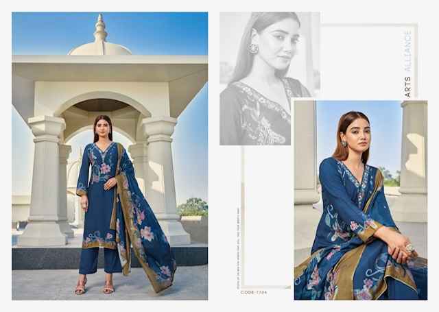 Rupali Fashion Raahi Vol-3 Musline Dress Material (5 pcs Catalogue)