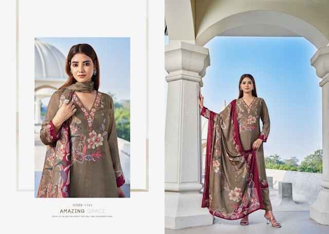 Rupali Fashion Raahi Vol-3 Musline Dress Material (5 pcs Catalogue)