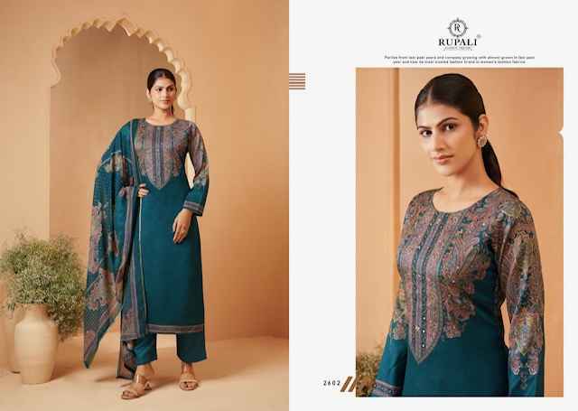 Rupali Fashion Raziya Jam Satin Dress Material (4 pcs Catalogue)