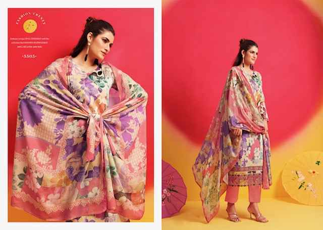 Rupali Fashion Satrangi Jam Satin Dress Material (6 pcs Catalogue)