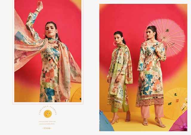Rupali Fashion Satrangi Jam Satin Dress Material (6 pcs Catalogue)