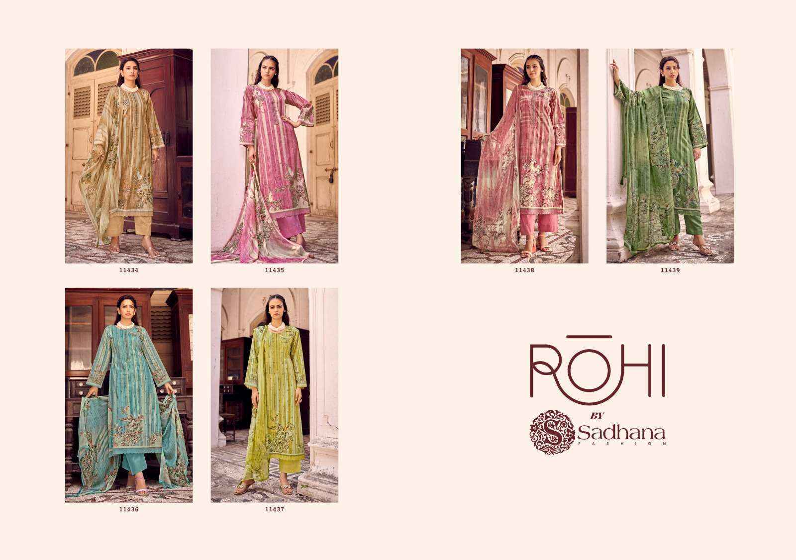 Sadhana Fashion Rohi Lawn Cotton Dress Material 6 pcs Catalogue