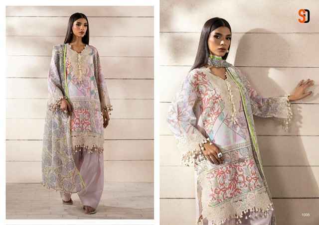 Shraddha Designer Muzlin Sana Safinaz Lawn Cotton Dress Material (8 pcs Catalogue)