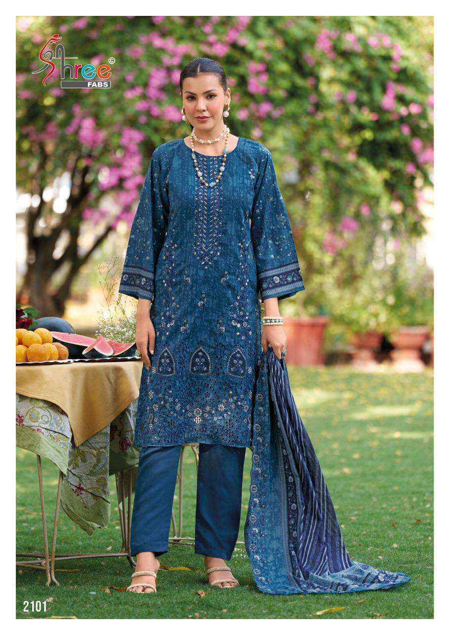 Shree Fabs Bin Saeed Lawn Collection Vol-21 Cotton Dress Material (6 pcs Catalogue)