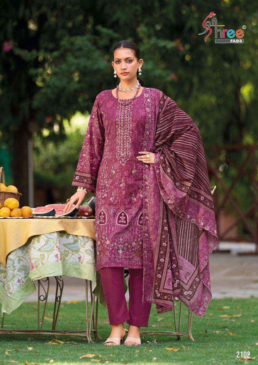 Shree Fabs Bin Saeed Lawn Collection Vol-21 Cotton Dress Material (6 pcs Catalogue)
