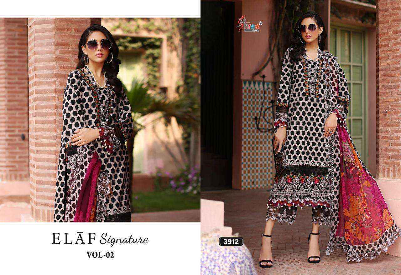 Shree Fabs Elaf Signature Vol-2 Lawn Cotton Dress Material (6 pcs Catalogue)