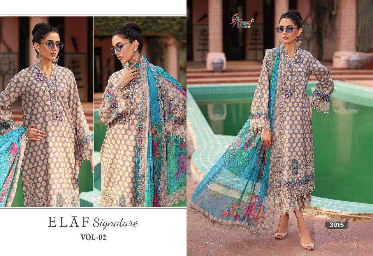 Shree Fabs Elaf Signature Vol-2 Lawn Cotton Dress Material (6 pcs Catalogue)