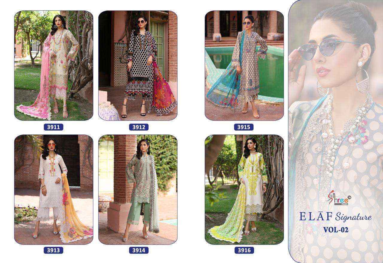 Shree Fabs Elaf Signature Vol-2 Lawn Cotton Dress Material (6 pcs Catalogue)