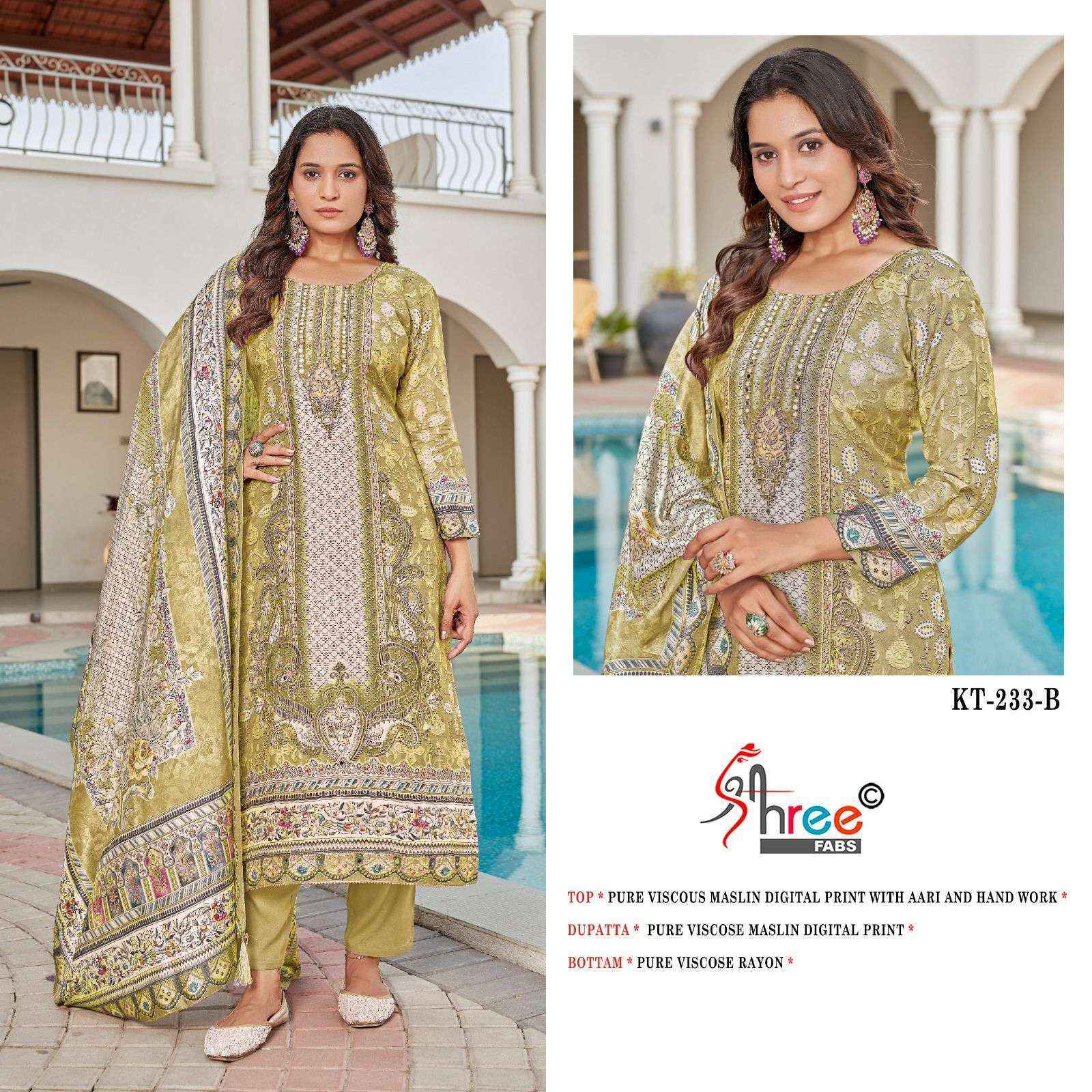 Shree Fabs Kt-233 Viscouse Dress Material (4 pcs Catalogue)