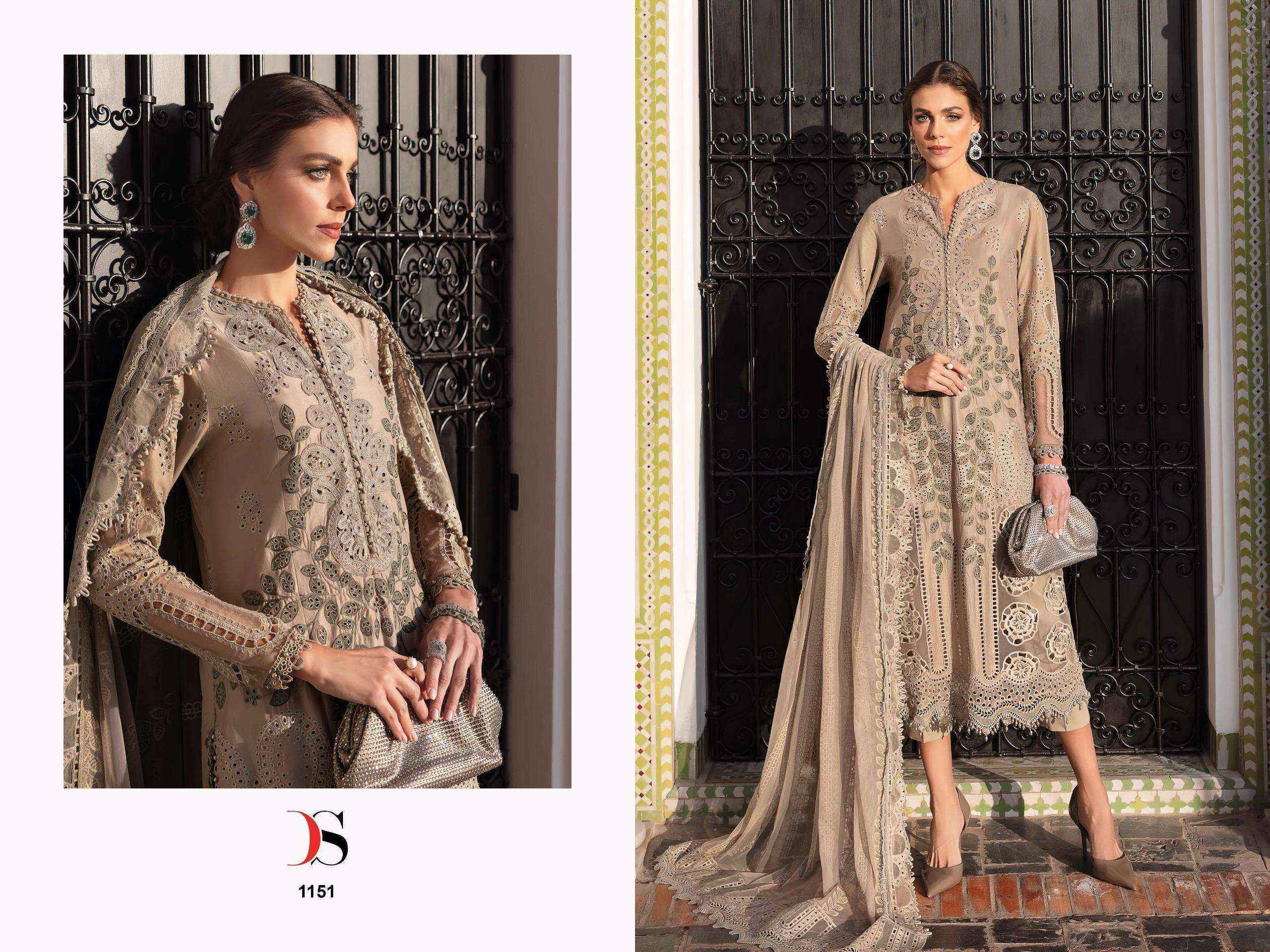 Shree Fabs Maria B Premium Embroidered-25 Cotton Dress Material (4 pcs Catalogue)