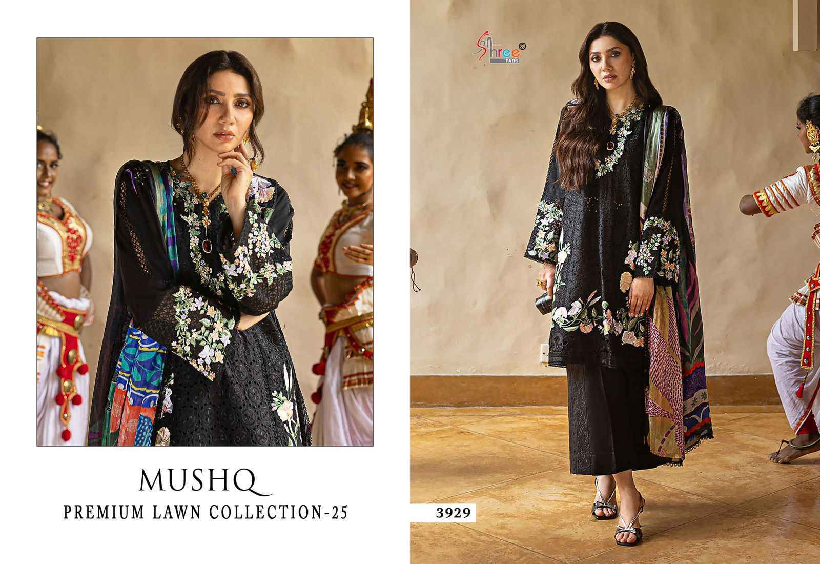 Shree Fabs Mushq 25 Lawn Cotton Dress Material (5 pcs Catalogue)