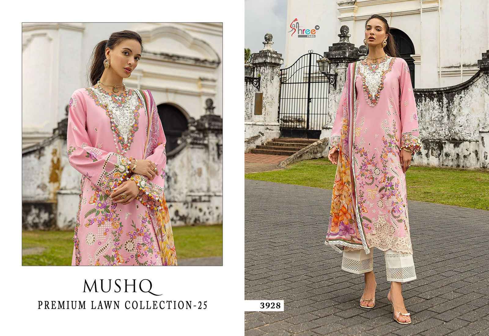 Shree Fabs Mushq 25 Lawn Cotton Dress Material (5 pcs Catalogue)