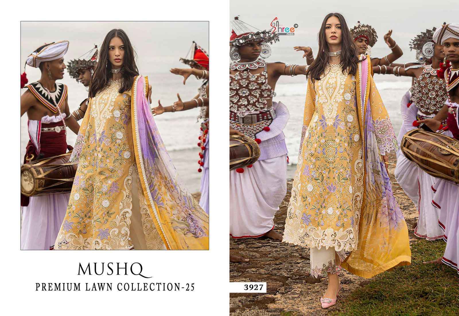 Shree Fabs Mushq 25 Lawn Cotton Dress Material (5 pcs Catalogue)