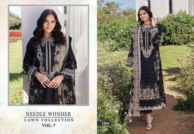 Shree Fabs Needle Wonder Lawn Collection Vol-7 Cotton Dress Material (7 pcs Catalogue)