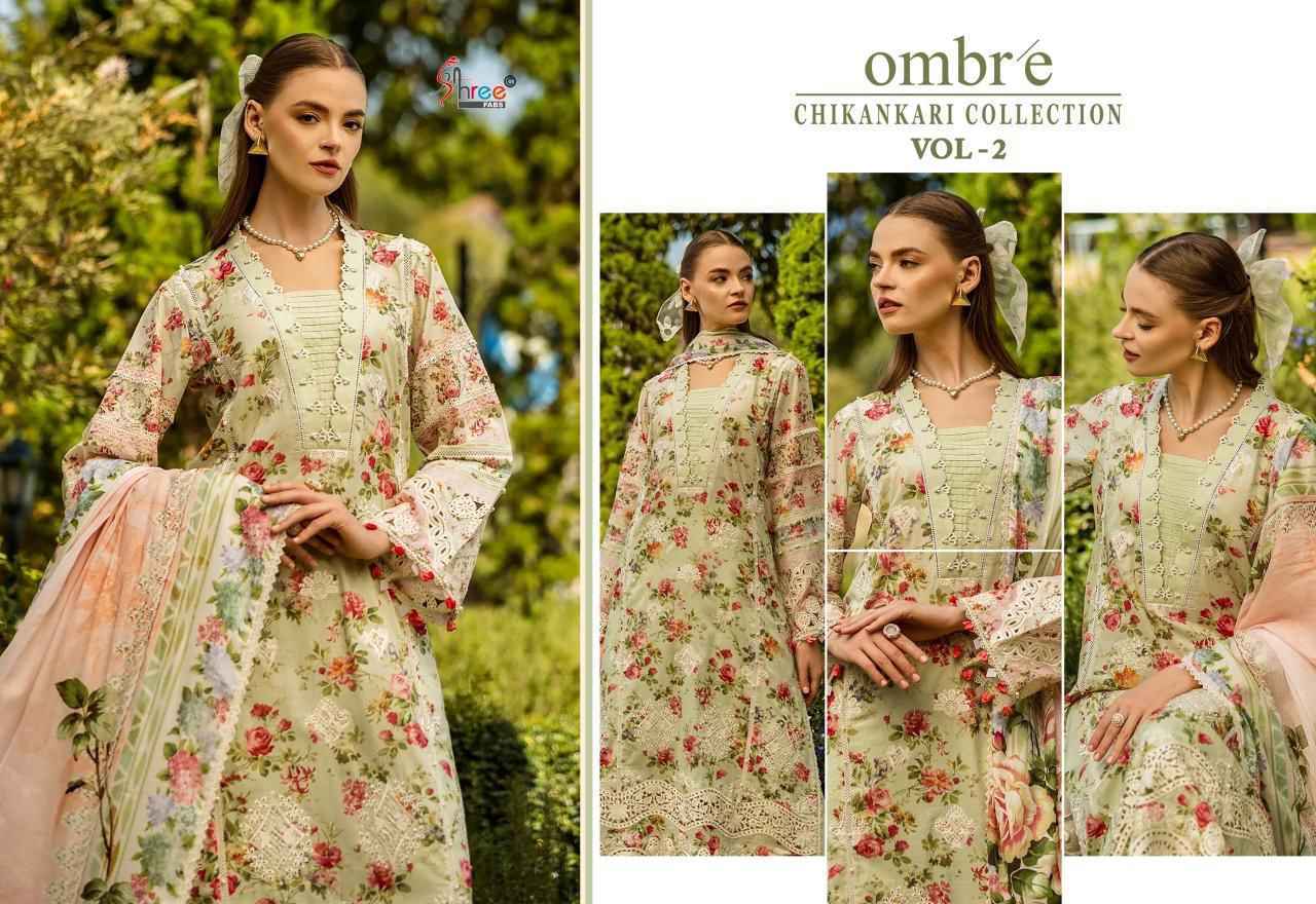 Shree Fabs Ombre Chikankari Collection Vol-2 Cotton Dress Material (8 pcs Catalogue)