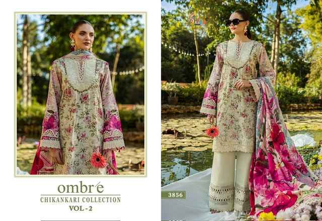 Shree Fabs Ombre Chikankari Collection Vol-2 Cotton Dress Material (8 pcs Catalogue)
