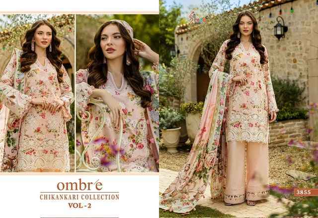 Shree Fabs Ombre Chikankari Collection Vol-2 Cotton Dress Material (8 pcs Catalogue)