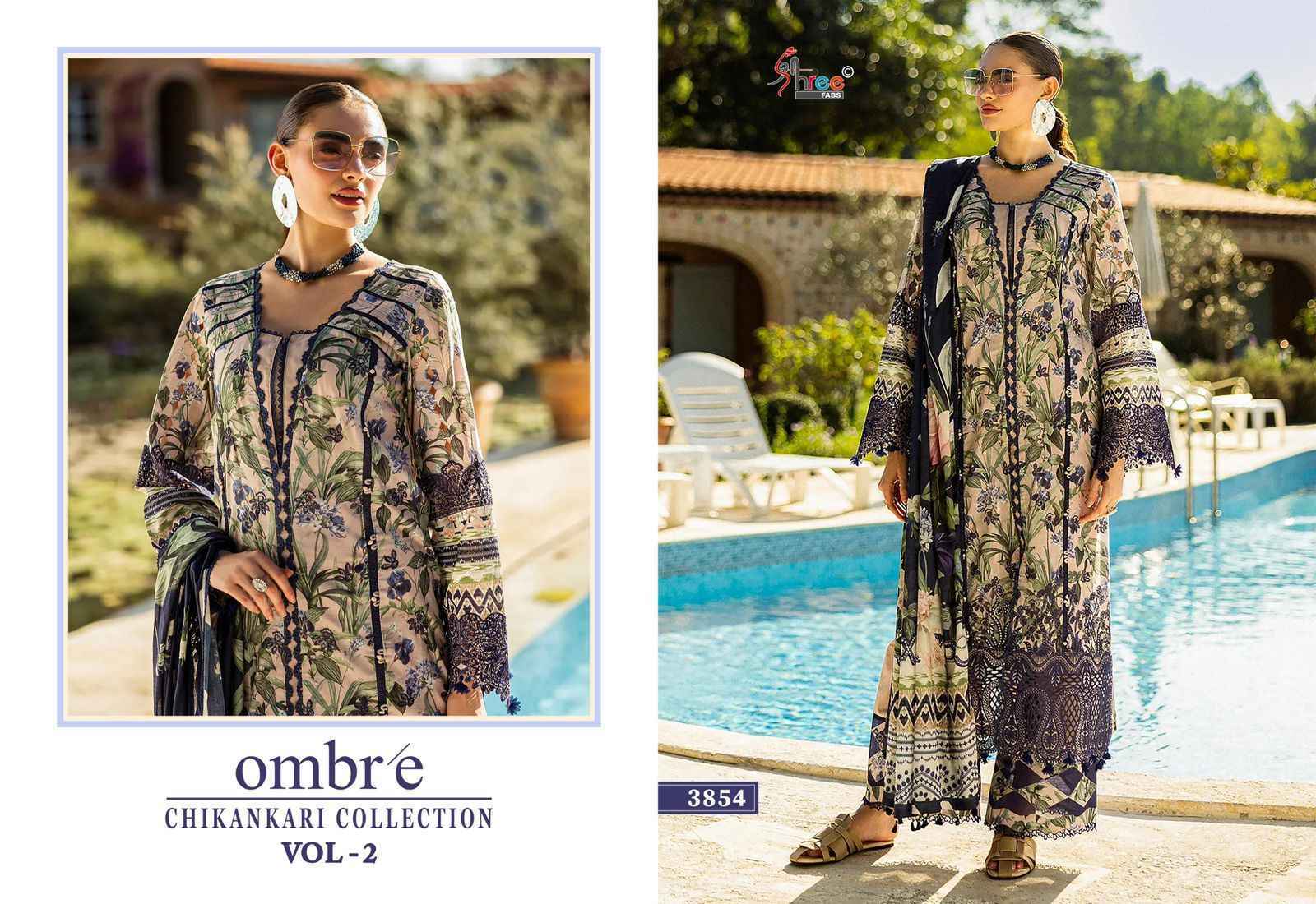 Shree Fabs Ombre Chikankari Collection Vol-2 Cotton Dress Material (8 pcs Catalogue)