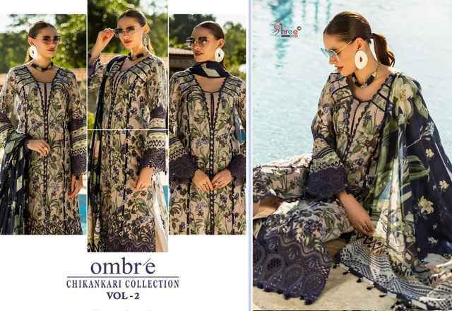 Shree Fabs Ombre Chikankari Collection Vol-2 Cotton Dress Material (8 pcs Catalogue)