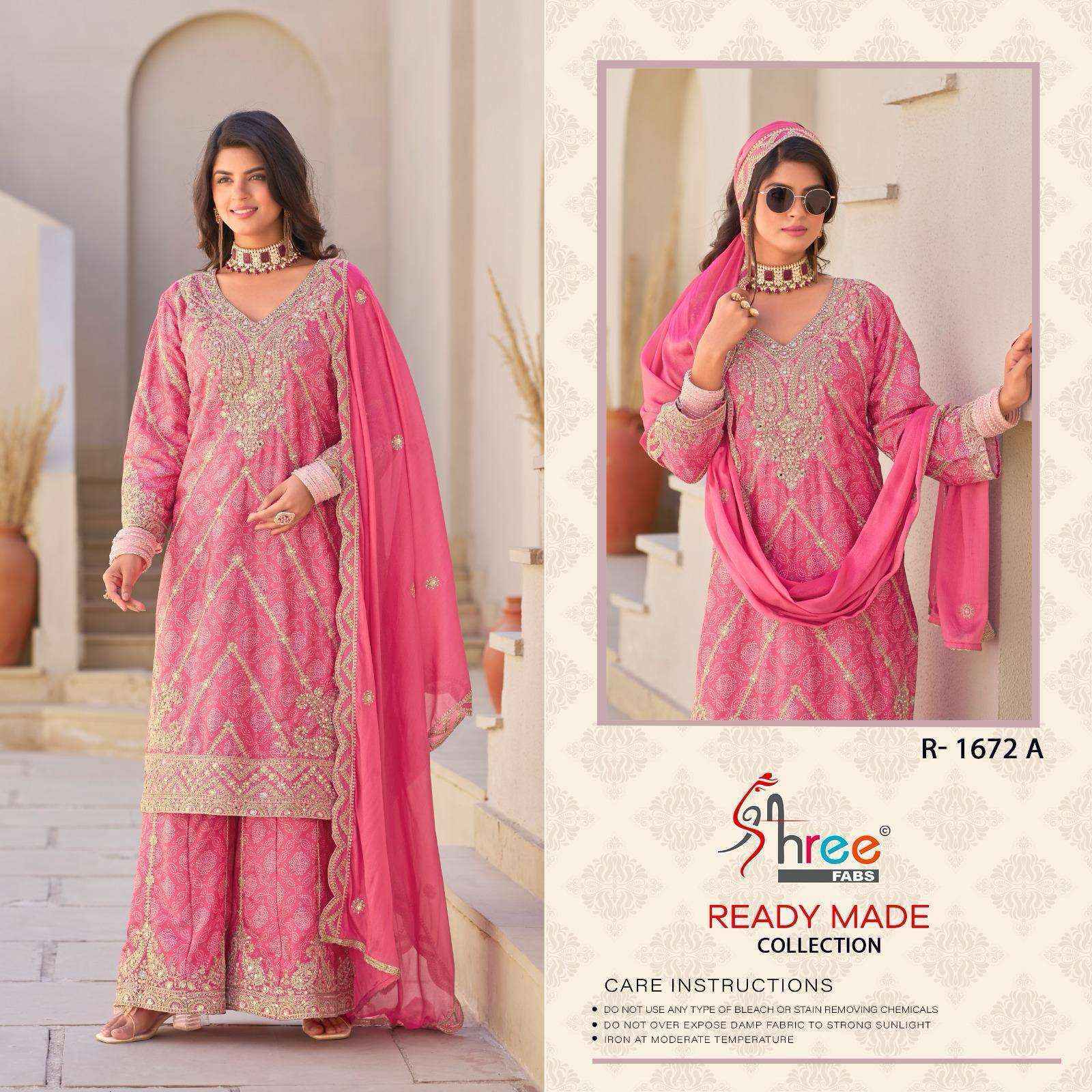 Shree Fabs R 1672 Readymade Chinon Dress 4 pcs Catalogue