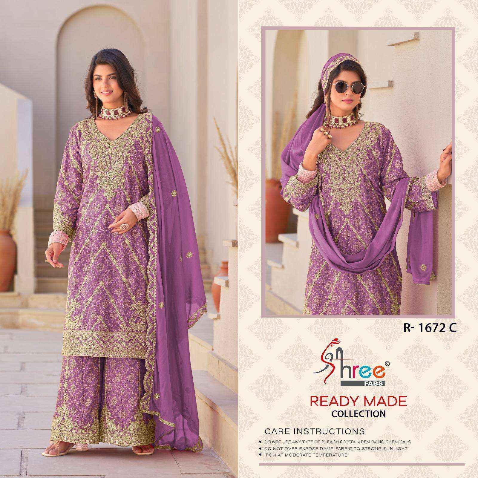 Shree Fabs R 1672 Readymade Chinon Dress 4 pcs Catalogue