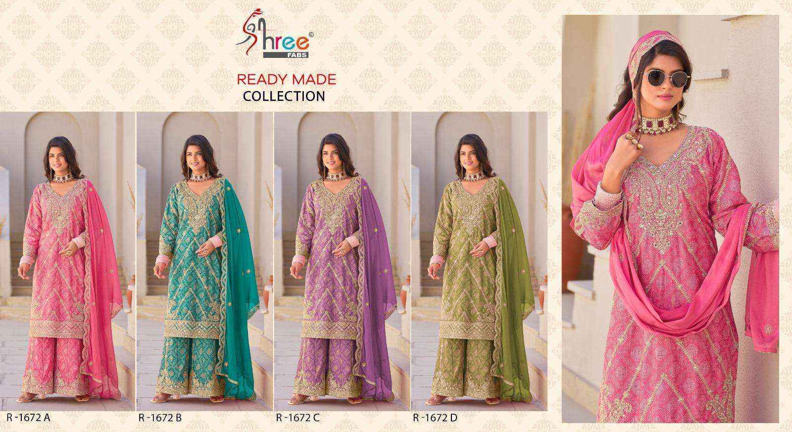Shree Fabs R 1672 Readymade Chinon Dress 4 pcs Catalogue