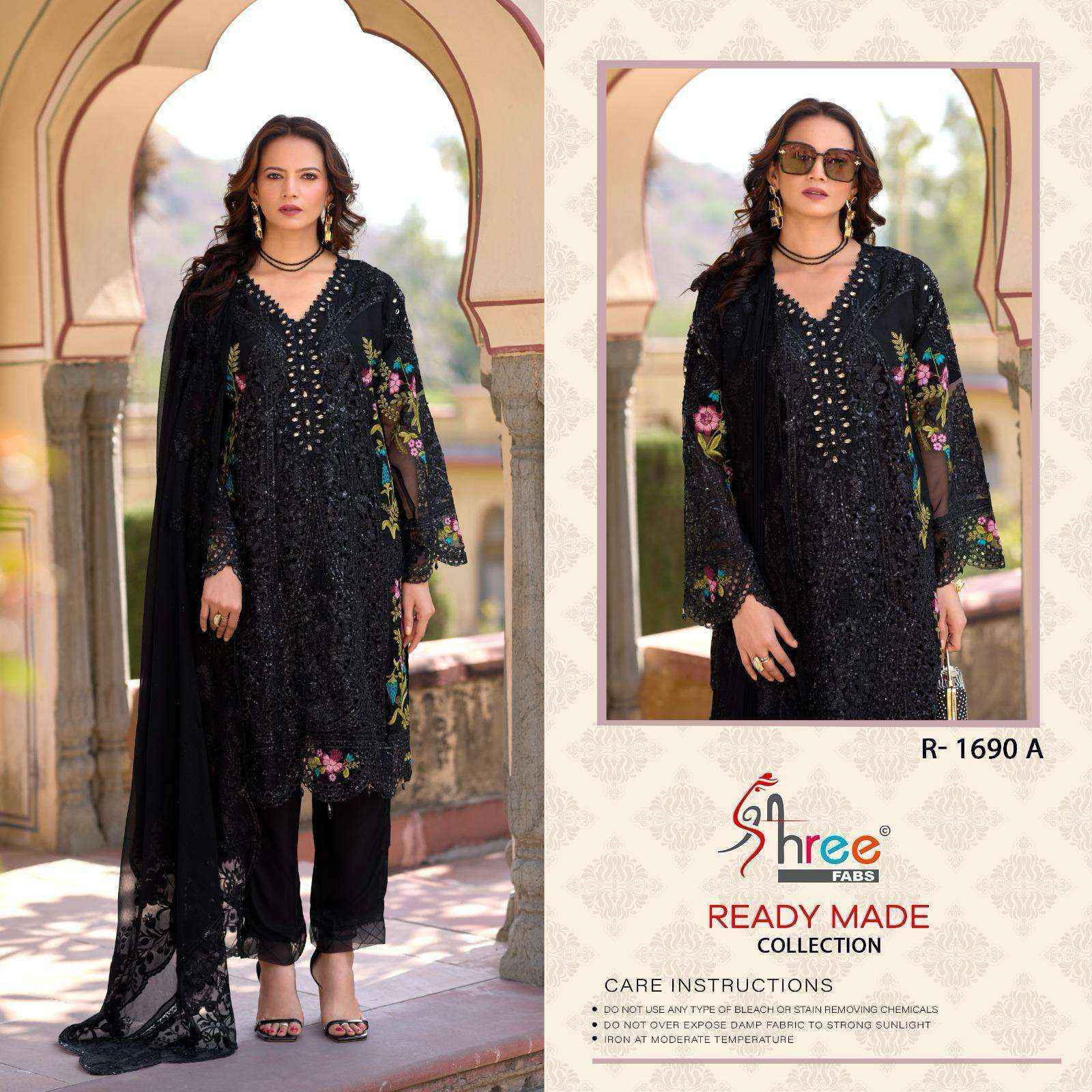 Shree Fabs R 1690 Readymade Chiffon Dress 4 pcs Catalogue