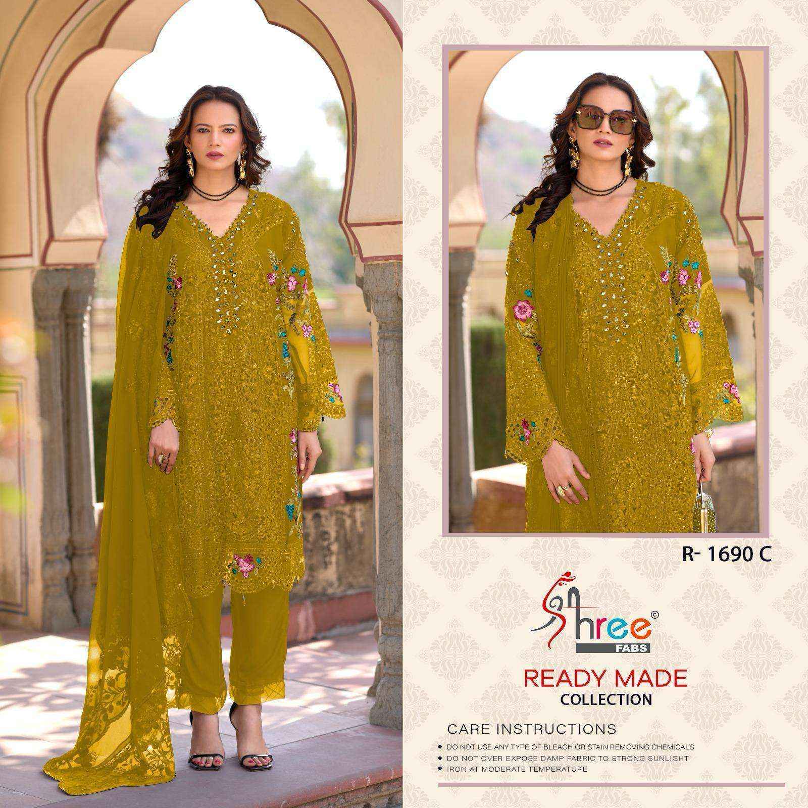 Shree Fabs R 1690 Readymade Chiffon Dress 4 pcs Catalogue