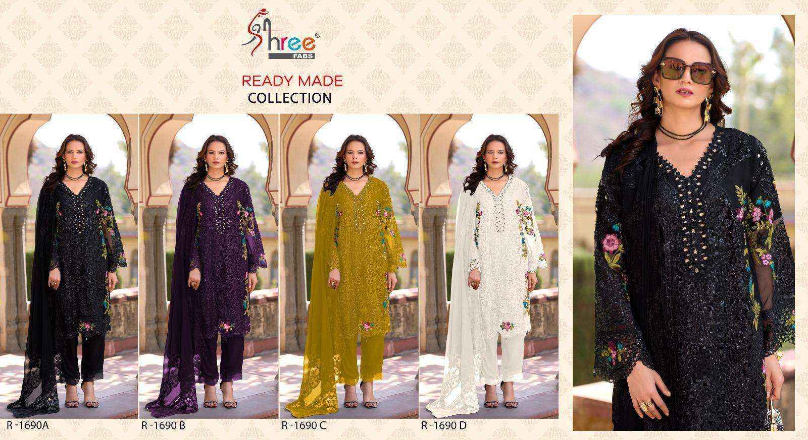 Shree Fabs R 1690 Readymade Chiffon Dress 4 pcs Catalogue