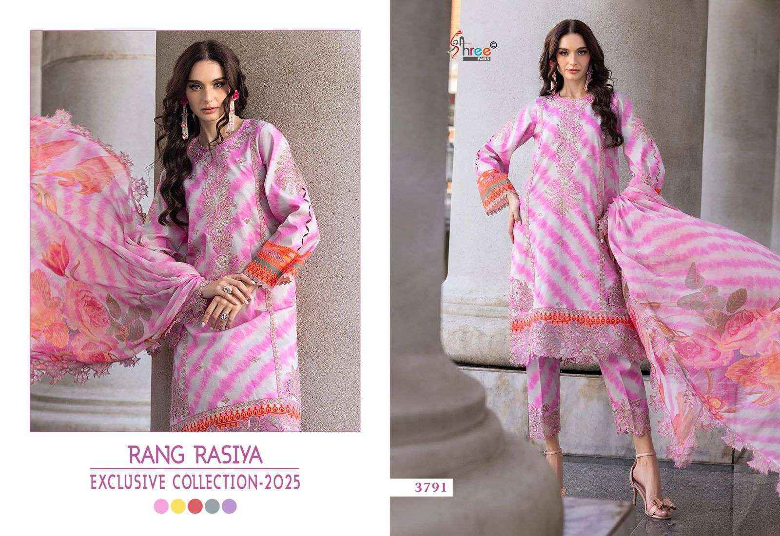 Shree Fabs Rang Rasiya Exclusive Collection-25 Cotton Dress Material (5 pcs Catalogue)