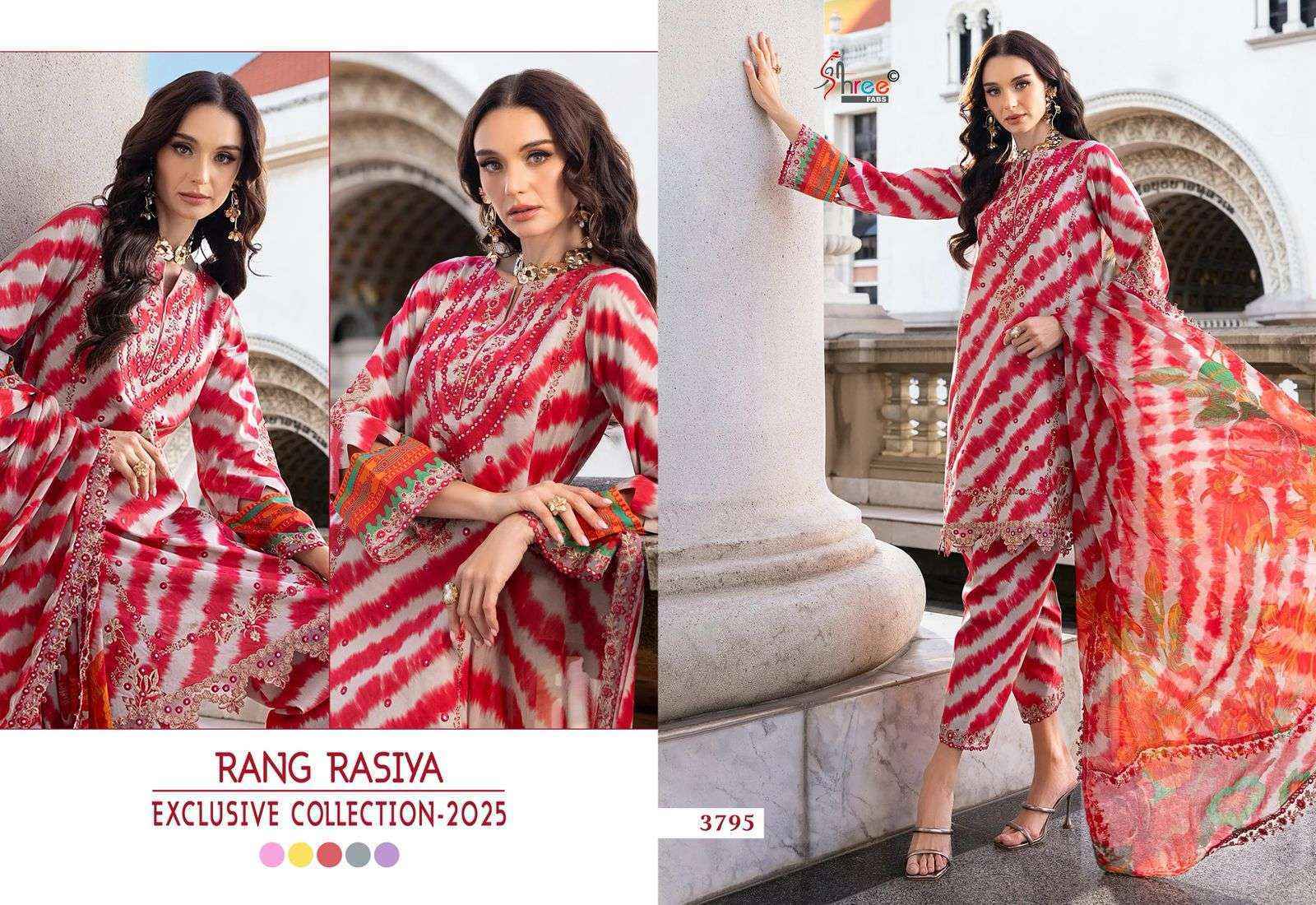 Shree Fabs Rang Rasiya Exclusive Collection-25 Cotton Dress Material (5 pcs Catalogue)