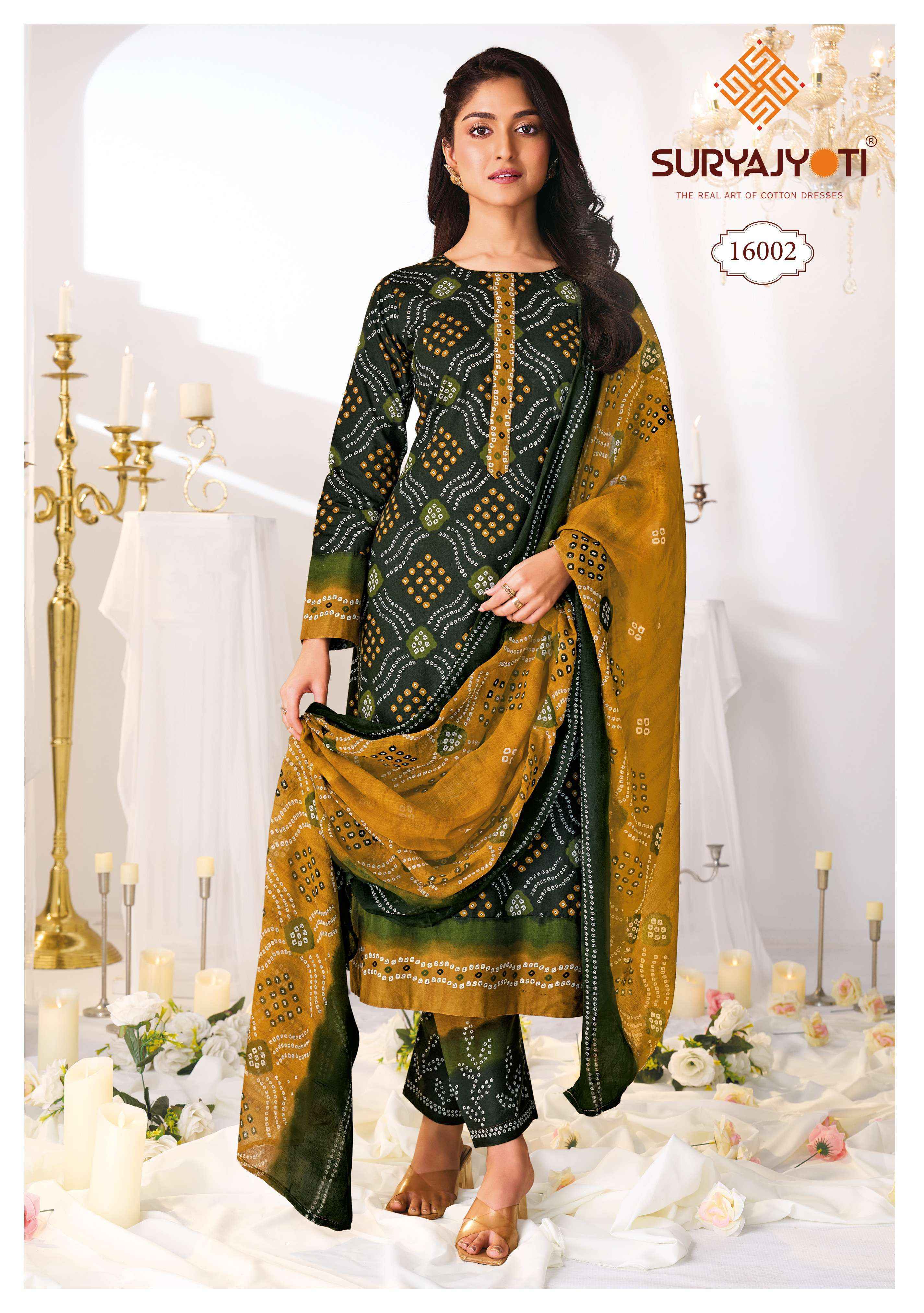 Suryajyoti Bandhani Special Vol-16 Cotton Dress Material (10 pcs Catalogue)
