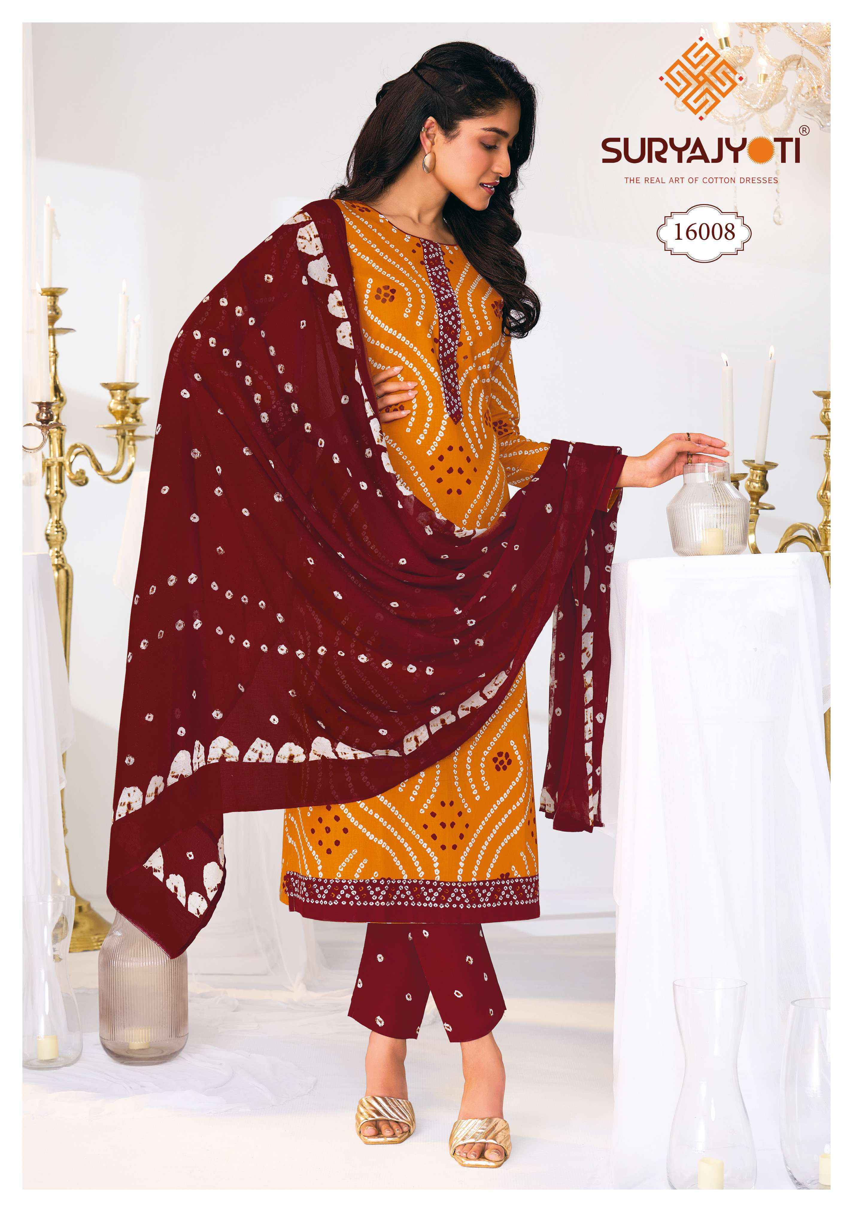Suryajyoti Bandhani Special Vol-16 Cotton Dress Material (10 pcs Catalogue)