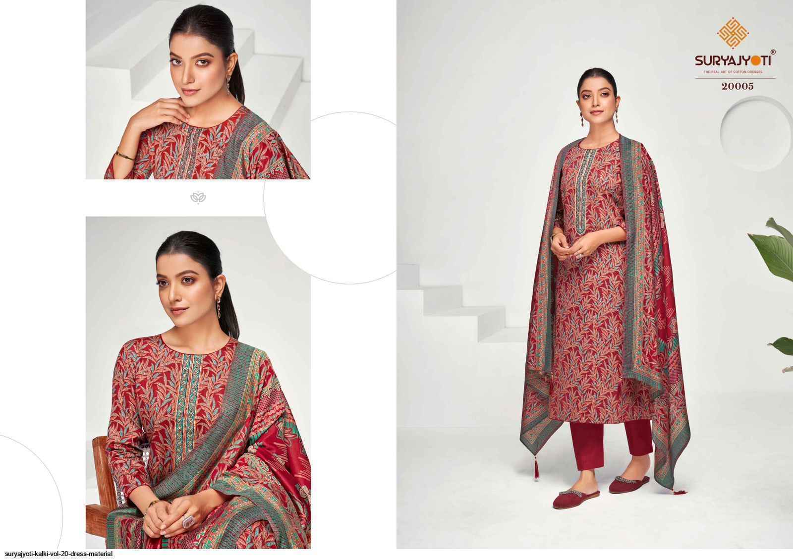 Suryajyoti Kalki Vol 20 Jam Satin Dress Material 8 Pc Catalouge