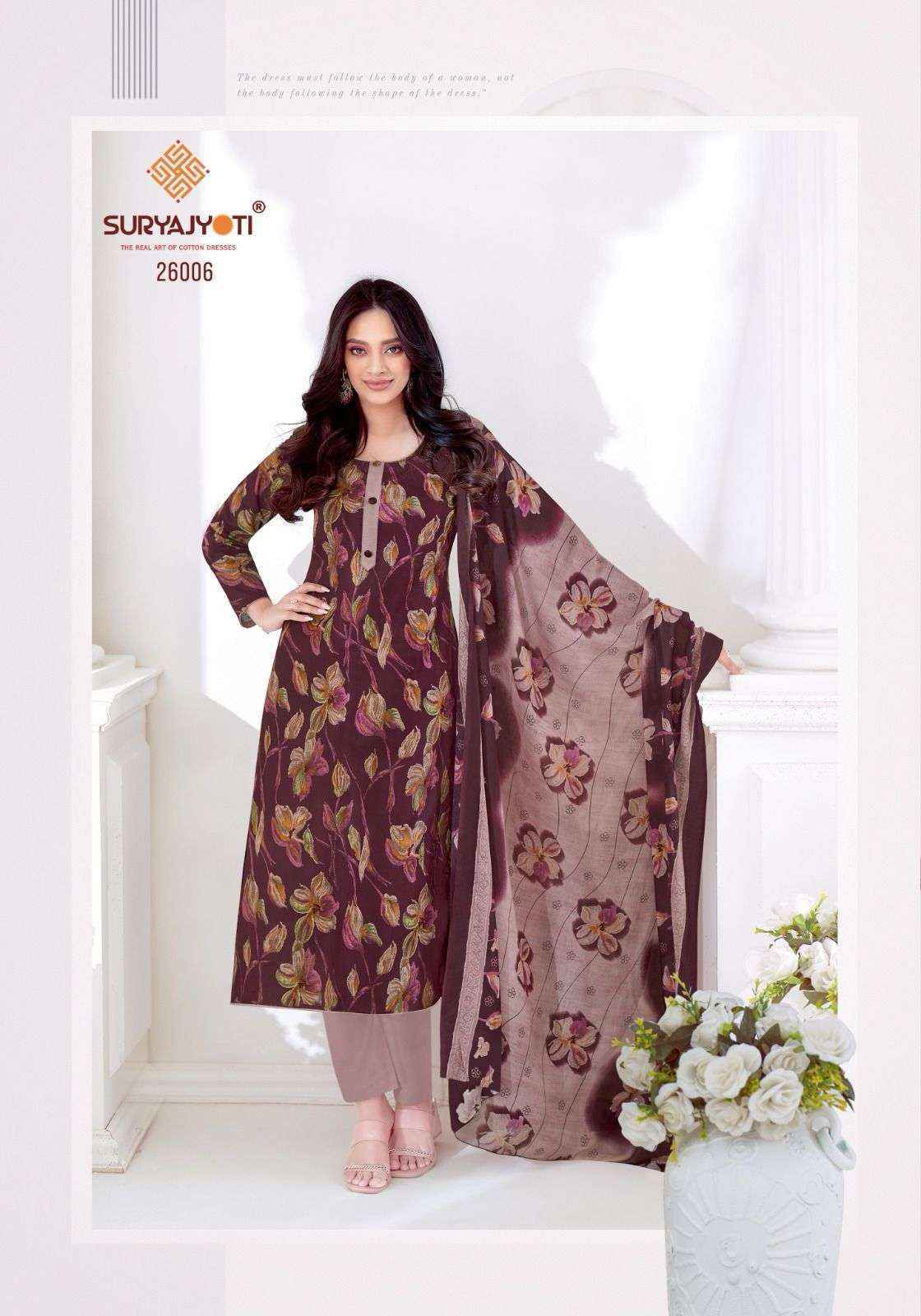 Suryajyoti Nargis Vol-26 Cotton Dress Material (10 pcs Catalogue)